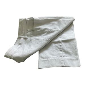 Chico’s wide legged white denim cropped jeans